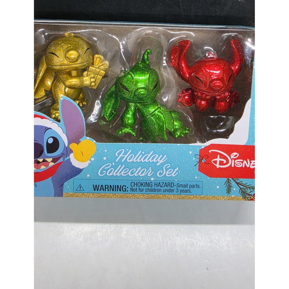 Set Of 3 Disney Stitch Holiday Collector Set Christmas Ornaments New in Box